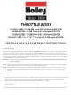 Holley 502-3 Installation & Adjustment Instructions