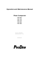 PRODEM PHC 050 Operation And Maintenance Manual