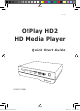 Asus O!Play HD2 Quick Start Manual