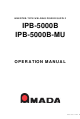 Amada IPB-5000B Operation Manual