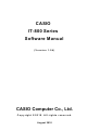 Casio IT-800 Series Software Manual
