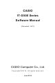 Casio IT-G500 Series Software Manual