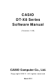 Casio DT-X8 Series Software Manual