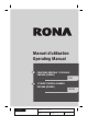 Rona 2001486 Operating Manual