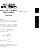 Mitsubishi PAJERO Workshop Manual Supplement