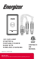 Energizer ENX1000 Instruction Manual