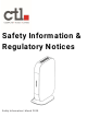 Quanta Computer ctl GQE100 Safety Information & Regulatory Notices