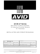 Avid Technology LP Series Installation And Operation Manual