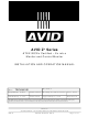 Avid Technology Z Series Installation And Operation Manual