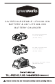 GreenWorks 29842 Owner's Manual