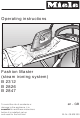 Miele B 2312 Operating Instructions Manual