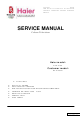 Haier DX-R20TR Service Manual