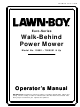 Lawn-Boy Euro Series Operator's Manual