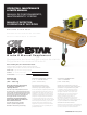 Columbus McKinnon CM LODESTAR Operating, Maintenance & Parts Manual