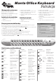 Manta Multimedia Office Keyboard Manual