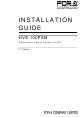 FOR-A HVS-100PSM Installation Manual