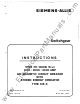 Siemens-Allis FC-10008 Instructions Manual