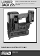 Lumberjack CNG18V Safety And Operating Manual
