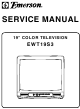 Emerson EWT19S3 Service Manual