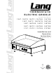 Lang 160TC-TE-480 Installation And Operation Instructions Manual