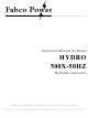 Fabco Power HYDRO 500X-50 Instruction Manual