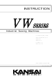 KANSAI SPECIAL W Series Instructions Manual