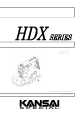 KANSAI SPECIAL HDX Series Instruction