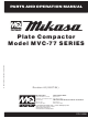 MULTIQUIP Mikasa MVC-77 Series Parts And Operation Manual