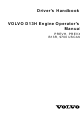 Volvo D13H Driver's Handbook Manual