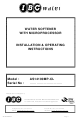 IBC Water AS14100MP-CL Installation & Operating Instructions Manual