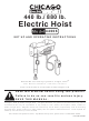 Chicago Electric 44006 Set Up And Operating Instructions Manual