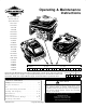 Briggs & Stratton 12C700 Operating & Maintenance Instructions