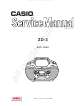 Casio ZD-3 Service Manual
