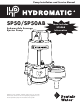 Pentair Hydromatic Water SP50 Installation And Service Manual