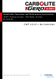VERDER CARBOLITE GERO CWF 12/13 Installation, Operation And Maintenance Instructions