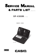 Casio SF-4300B Service Manual & Parts List