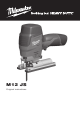 Milwaukee M12 JS Original Instructions Manual