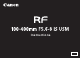 Canon RF 100-400mm F5.6-8 IS USM Instructions Manual