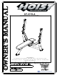 Hoist Fitness CF Commercial Freeweight CF-3170-A Owner's Manual