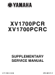 Yamaha XV1700PCR Supplementary Service Manual