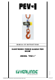 Verlinde PEV-1 Manual Of Instructions