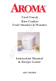 Aroma ARC-805 Instruction Manual & Recipe Manual