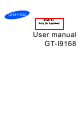 Samsung GT-I9168 User Manual