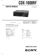 Sony CDX-1000RF Service Manual