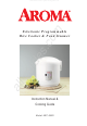 Aroma ARC-850D Instruction Manual & Cooking Manual