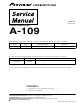 Pioneer A-109 Service Manual