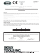 Sioux Tools 1453ES Instructions And Parts List