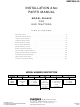 Paccar Winch PA58VS Installation And Parts Manual