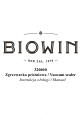 Biowin 320600 Manual