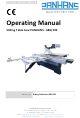 PANHANS 680|200 Operating Manual